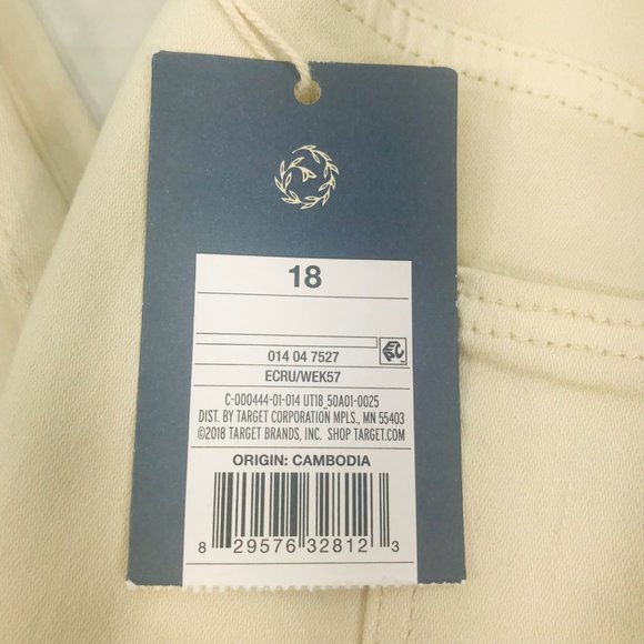 Universal Thread Women's Size 18 Reg High Rise Skinny Jeans Ecru New With Tags - Picture 3 of 15